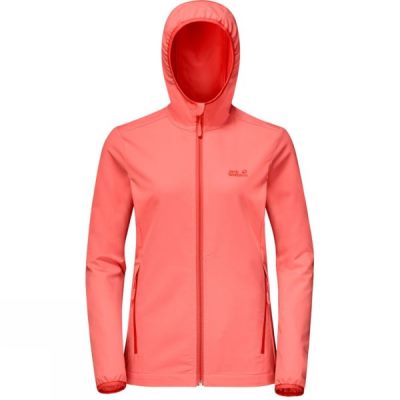 Chaquetas Jack Wolfskin Turbulence Softshell Mujer Coral - Chile HZU350269